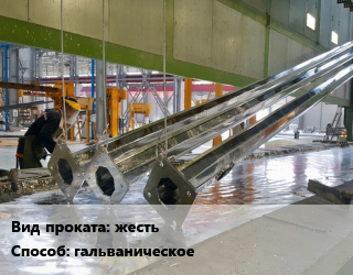Оцинкование гальваническое для проката категории Жесть